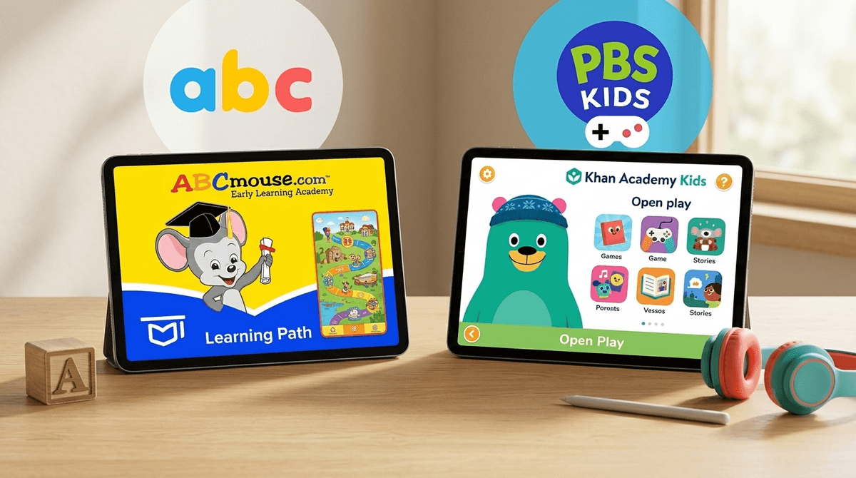 The Great Learning App Face-Off: ABCmouse vs. Khan Academy Kids
