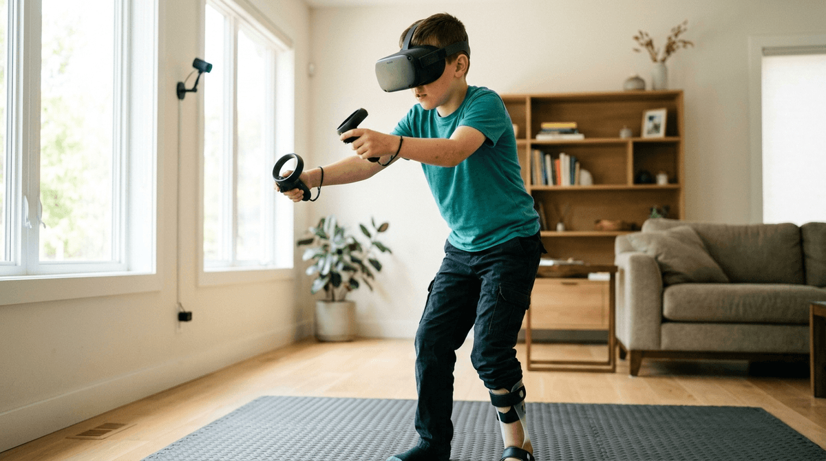 Illustration for Active Video Games and VR Improve Motor Function in Children with Cerebral Palsy