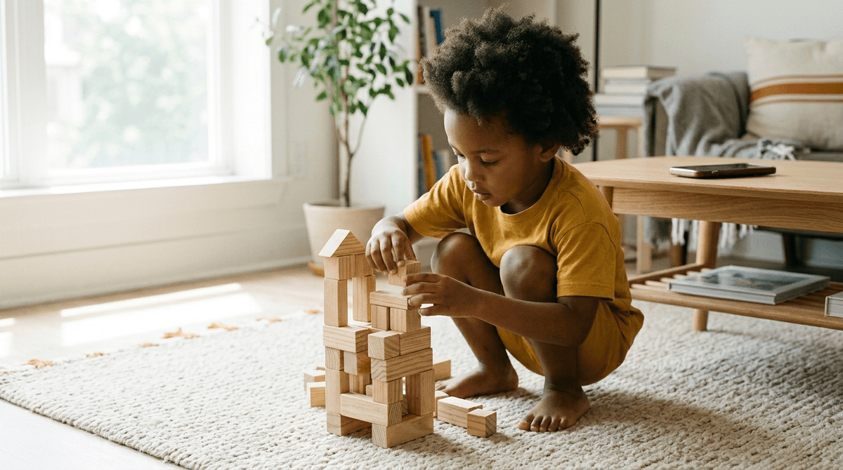 Illustration for Screenwise guide: Active Play and Simple Toys Keep Toddlers off Screens