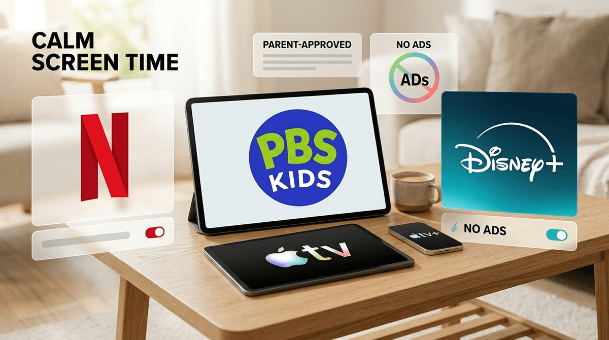 Illustration for Beyond the Commercials: Your Guide to Ad-Free Kids' Streaming