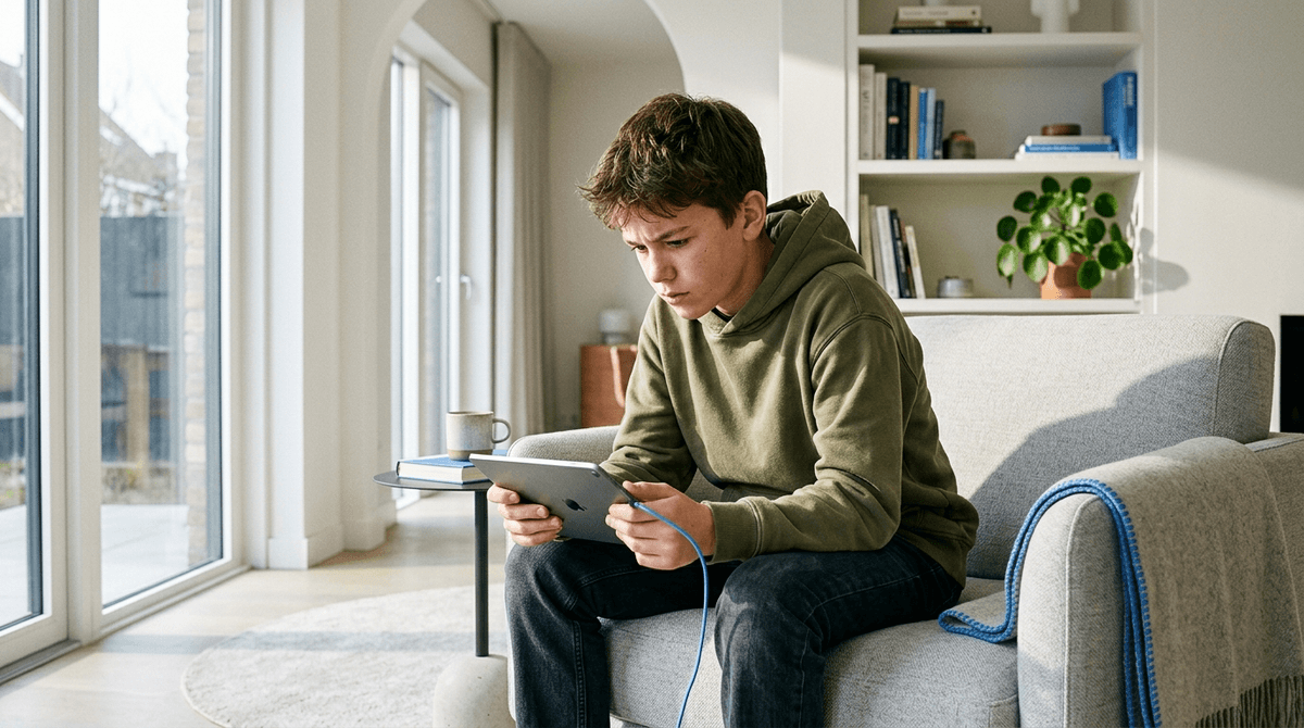 Illustration for ADHD Symptoms and Screen Habits Create a Reinforcing Spiral