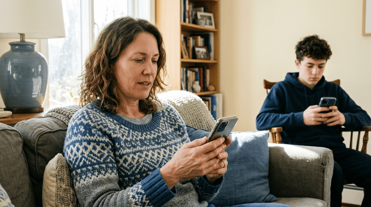 Illustration for Screenwise guide: Adults Anthropomorphize AI Chatbots Far More than Teens