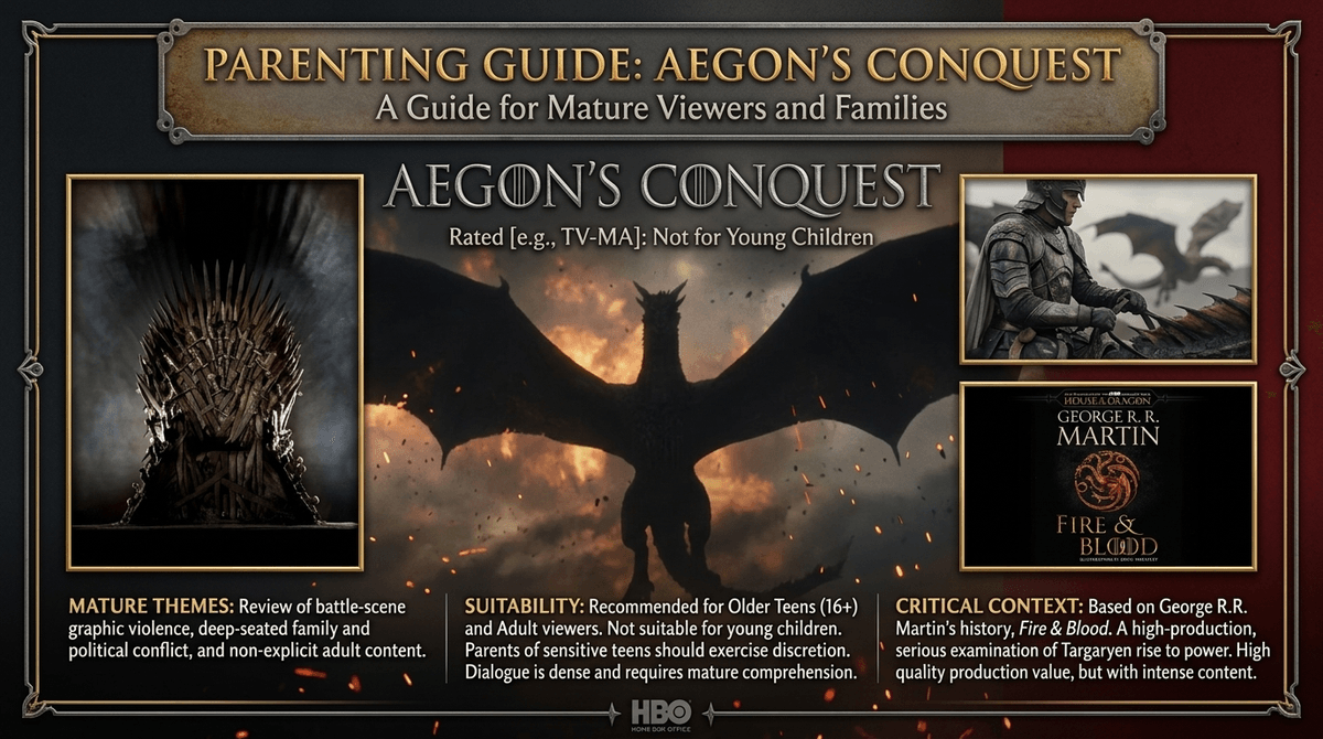 Illustration for Aegon’s Conquest: A Parent’s Reality Check on the First Game of Thrones Movie