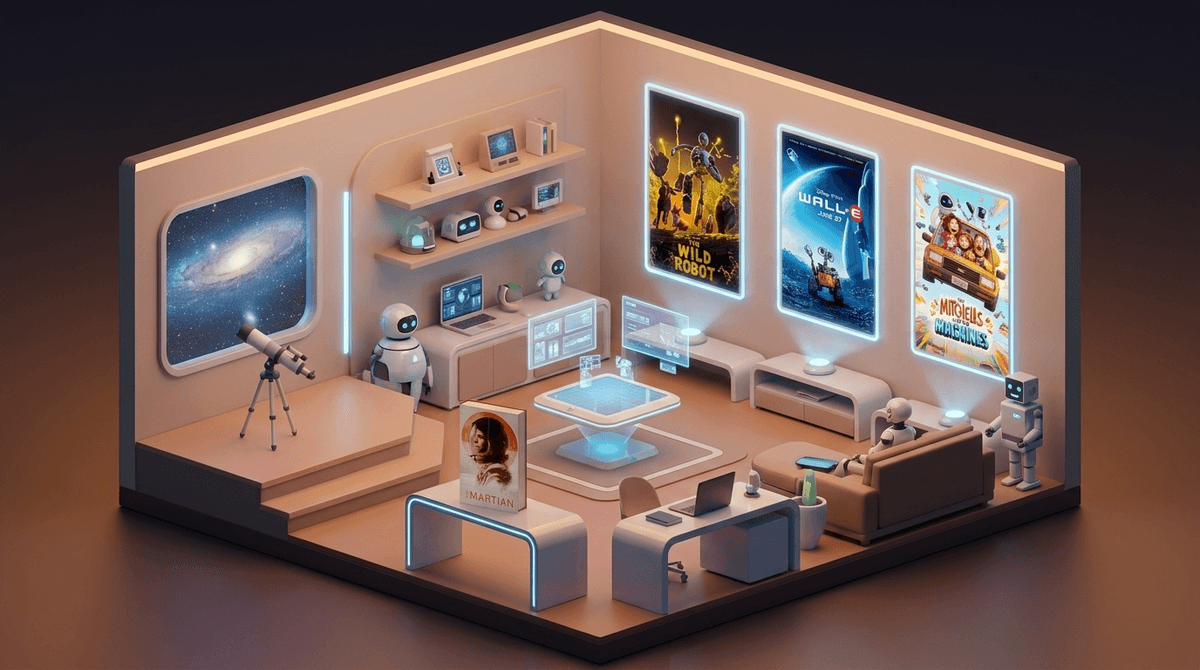 Illustration for Beyond 'The Wild Robot': A Parent’s Guide to Age-Appropriate Sci-Fi