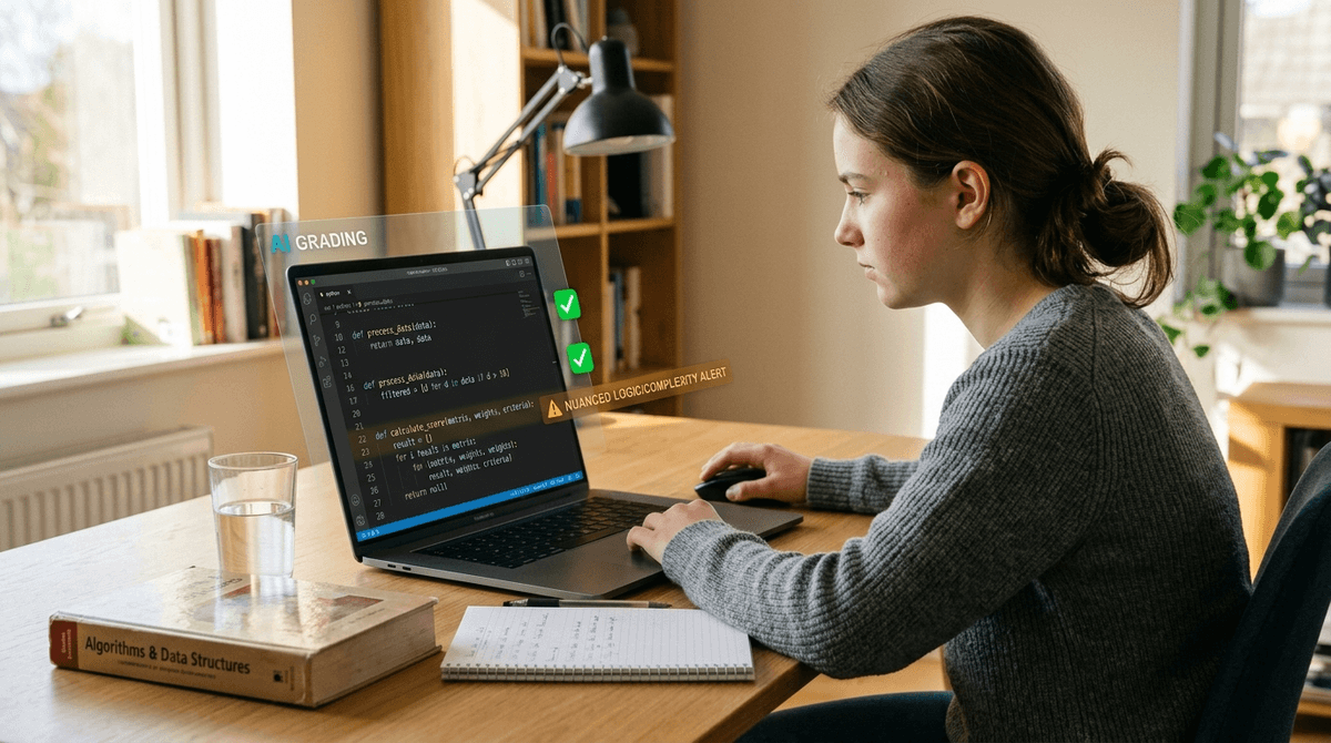 Illustration for Screenwise guide: AI Can Grade Basic Coding Homework but Stumbles on Complex Logic