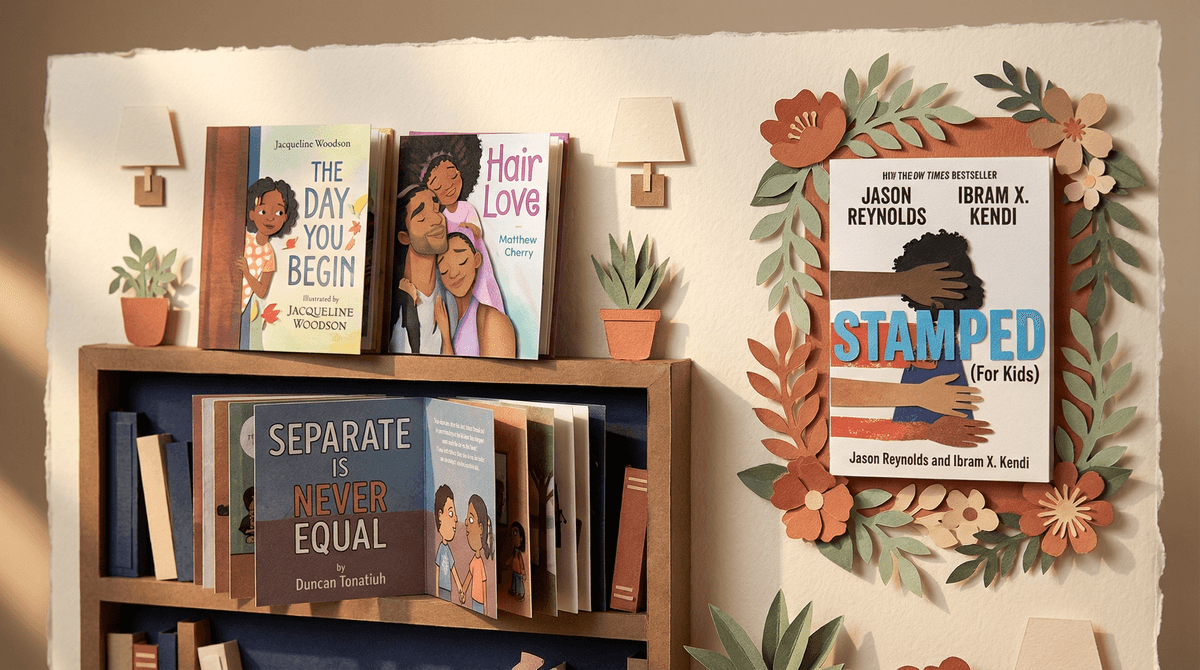Illustration for Anti-Racist Books for Kids: Building a More Inclusive Home Library