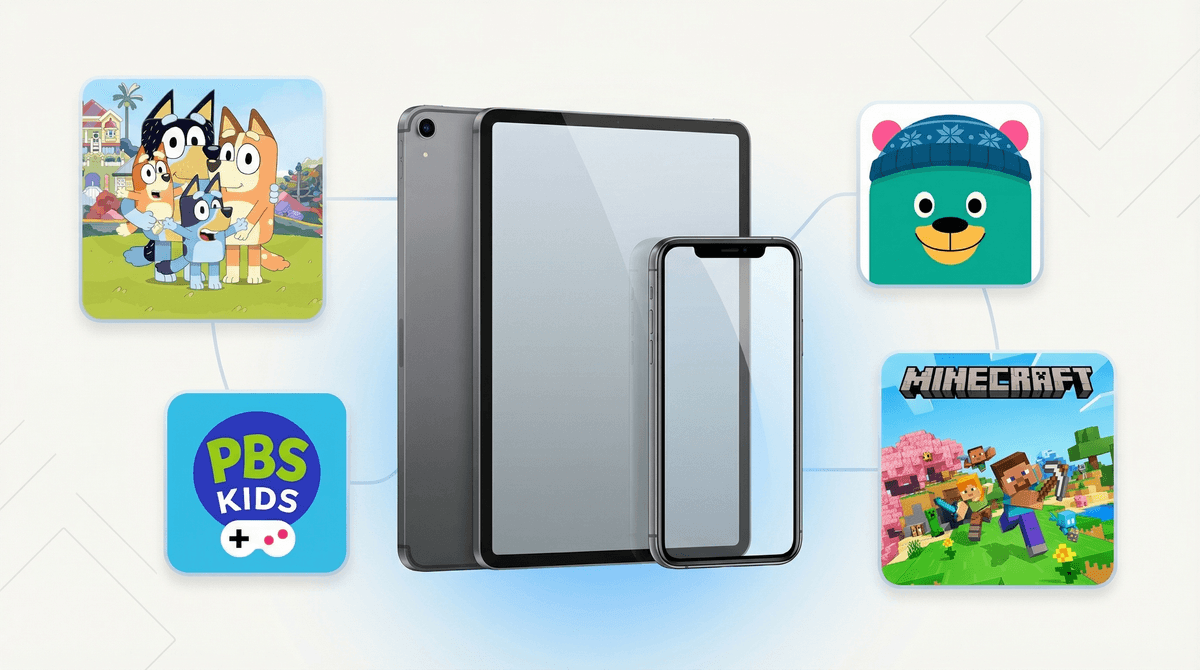 Illustration for Apple Devices: A Parent's Guide to iPhones, iPads, and Family Sharing