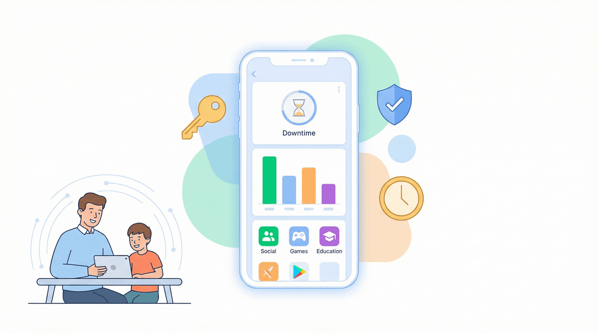 Illustration for Apple Screen Time Downtime: Master the Bedtime Features