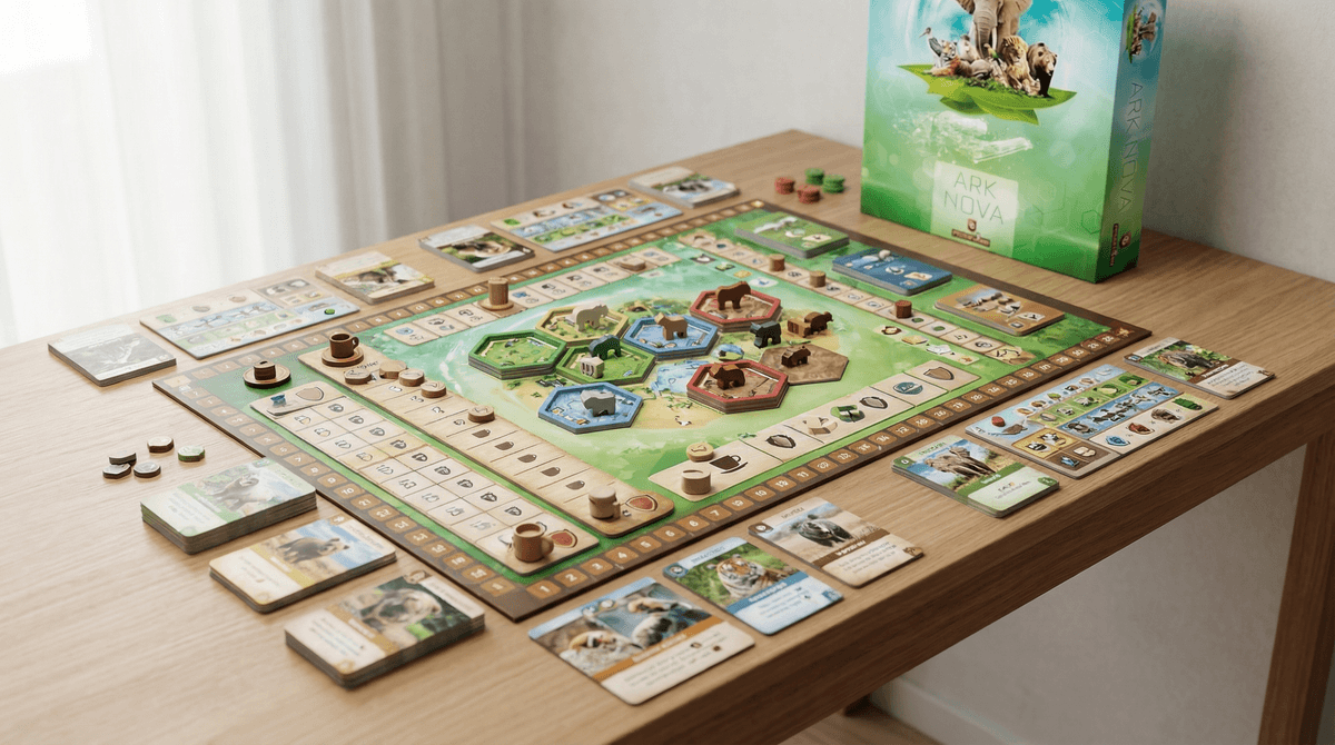 Illustration for Screenwise guide: Ark Nova When Your Tween Wants a 3Hour Zoo Strategy Game