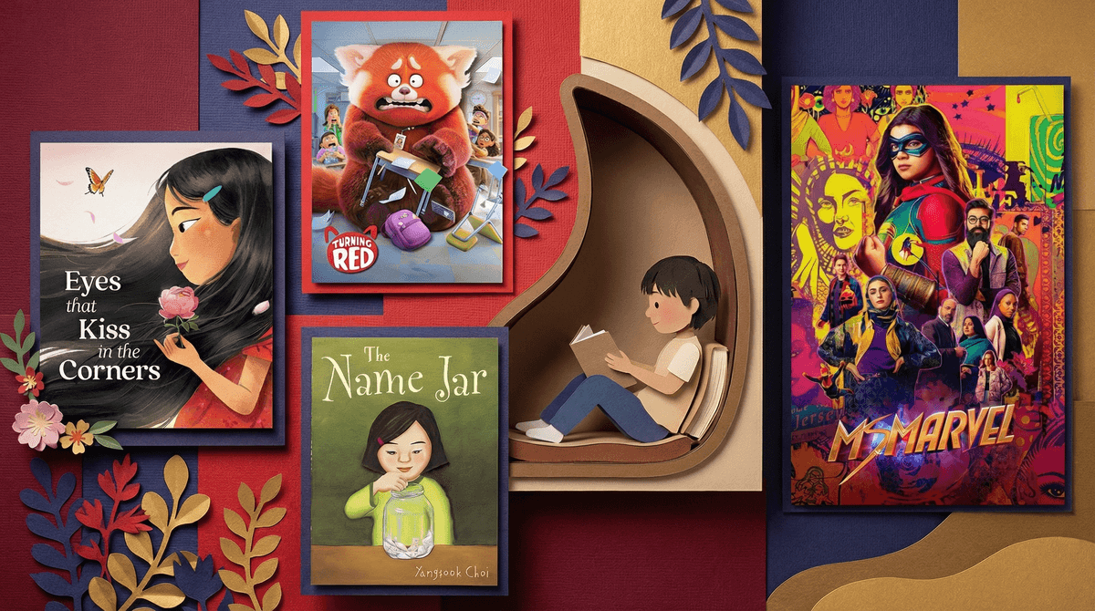 Illustration for Asian-American Stories: Building Cultural Identity Through Media