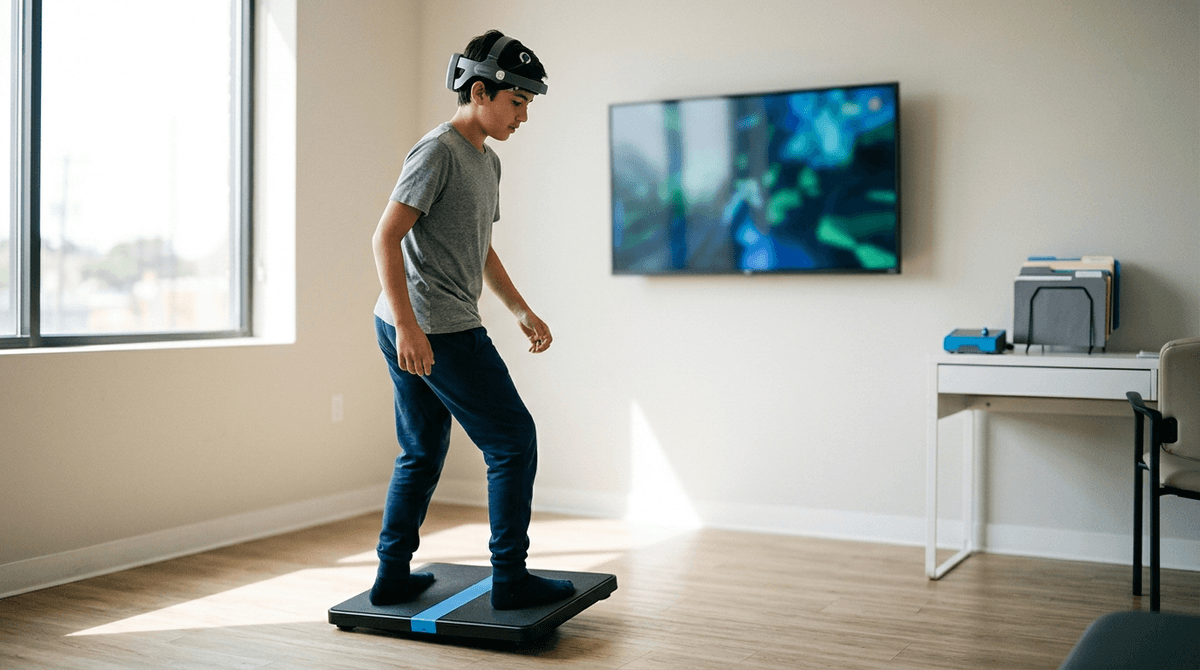 Illustration for Brain Stimulation Paired with Active Gaming Boosts Autism Therapy Results