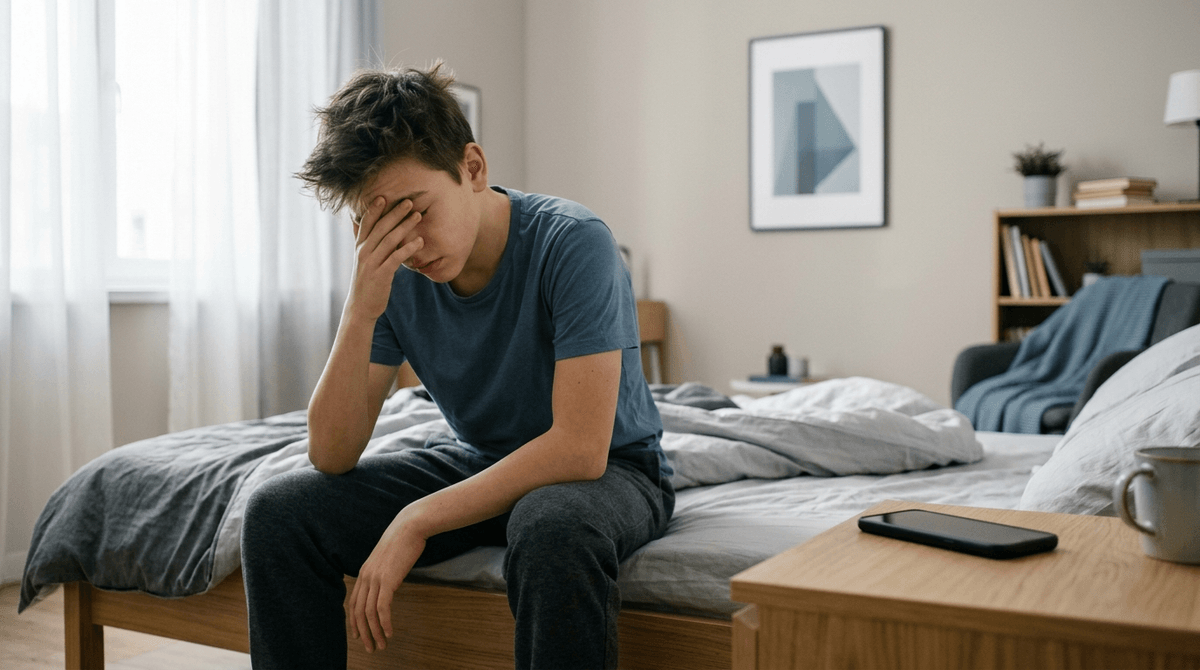 Illustration for Bedroom Screen Access Linked to Poor Sleep and Daytime Grogginess