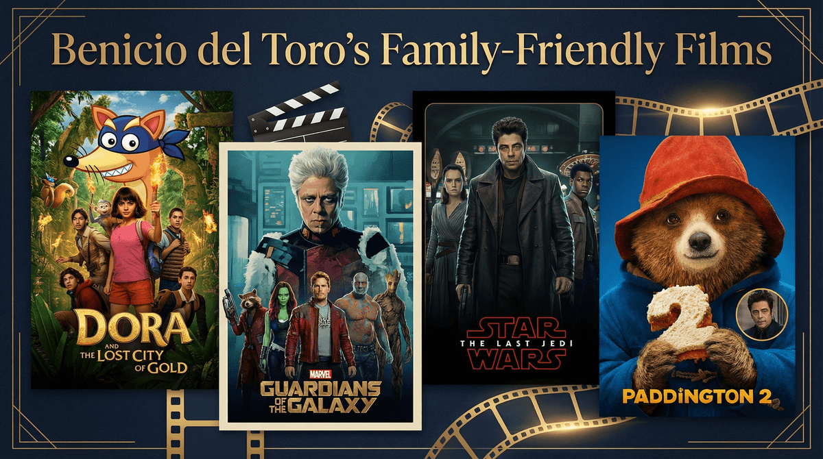 Illustration for Benicio del Toro's Family-Friendly Films: The Surprising Picks