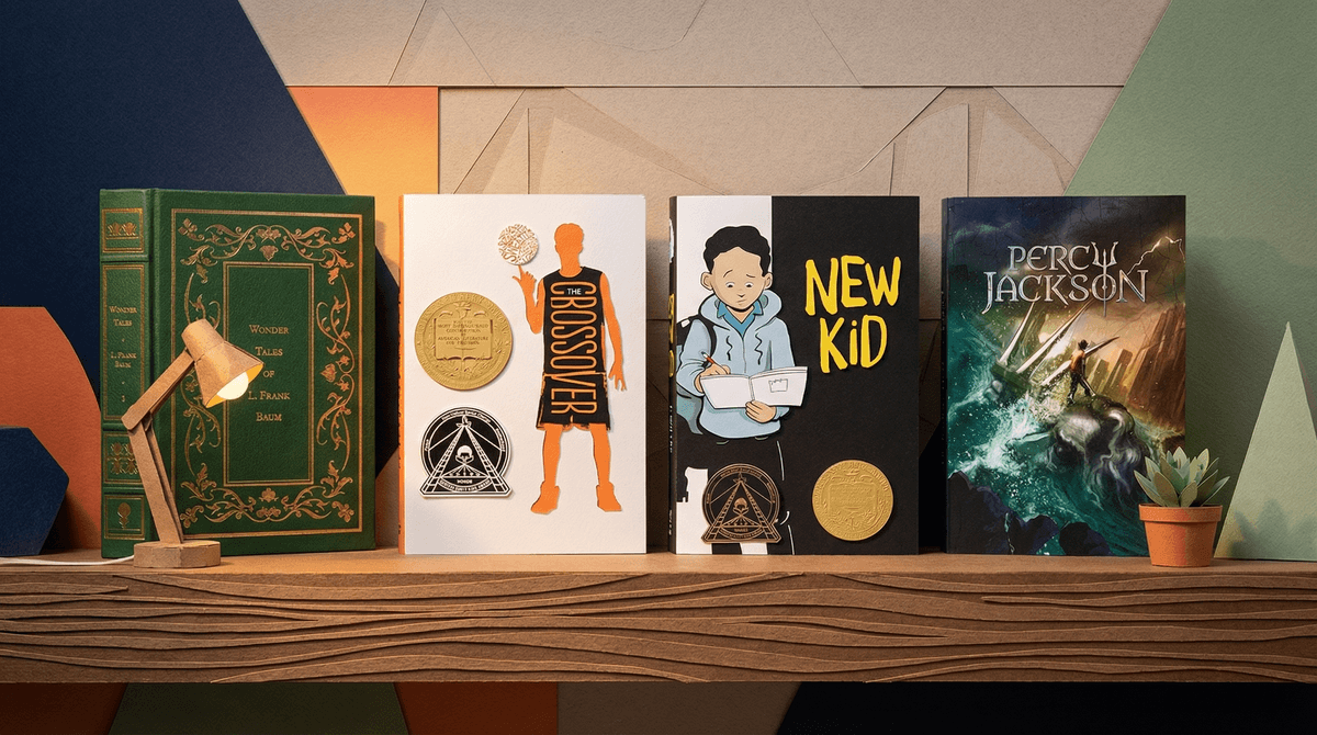 Illustration for The Best 6th Grade Reading List: Books That Bridge Childhood and Teen Years