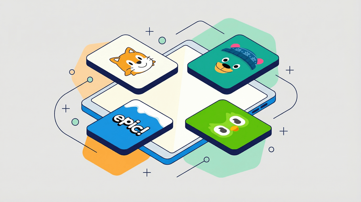 Illustration for The Best Apps for Early Elementary (Ages 5-8): Learning, Fun, and Screen Time Balance