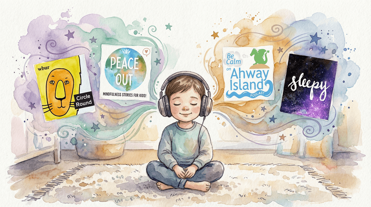 Illustration for Best Calm and Focus Podcasts for Kids: A Parent's Guide