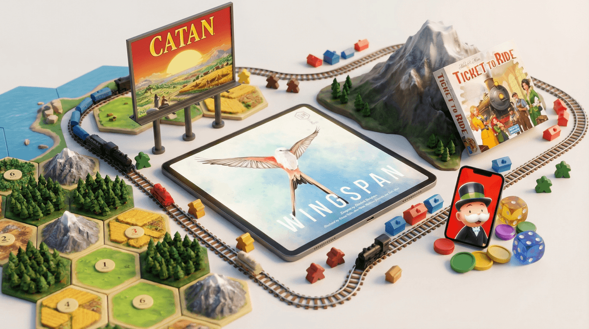 Illustration for Digital Board Games: 12 Best Apps with Pass and Play Mode