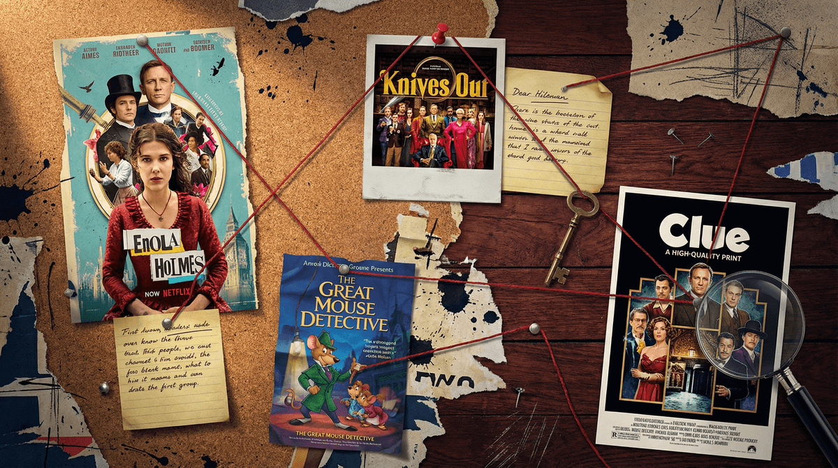 Illustration for 18 Top Family Mystery Movies: Best Whodunits for Kids
