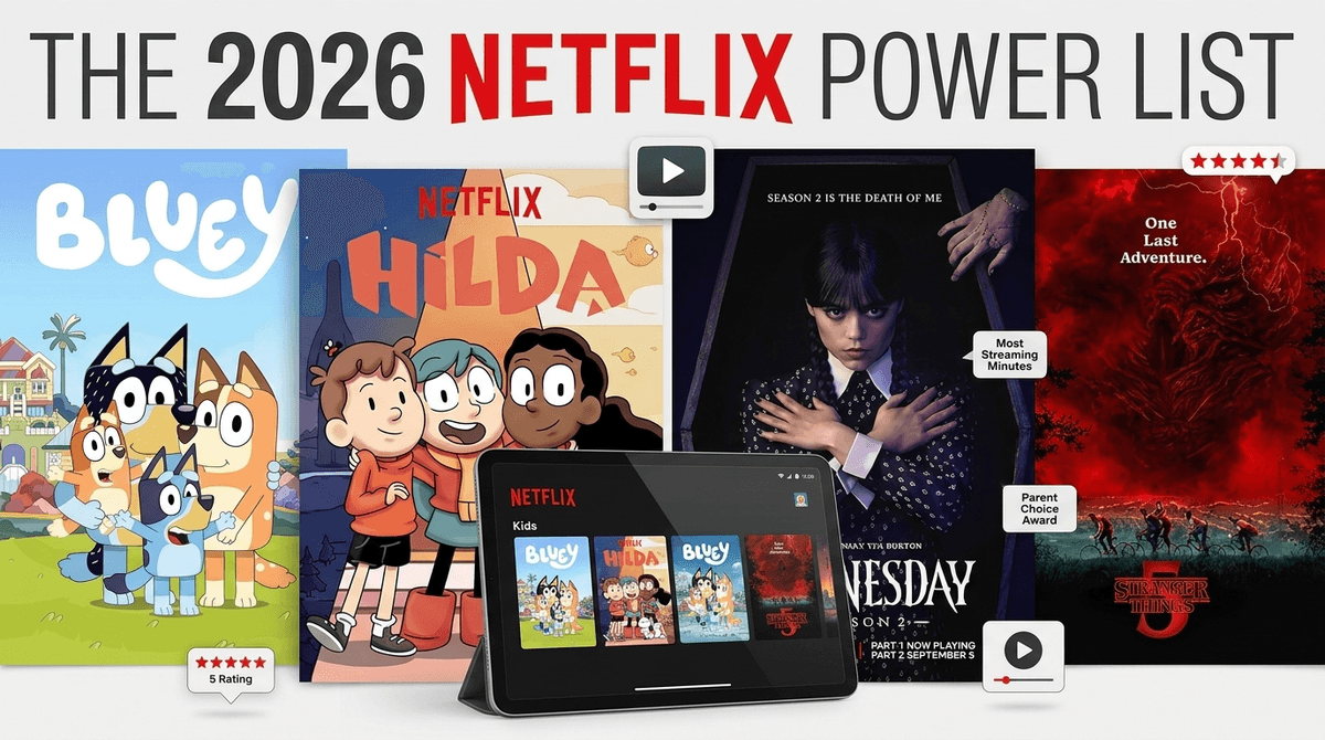 Illustration for The Parent's Netflix Power List for 2026