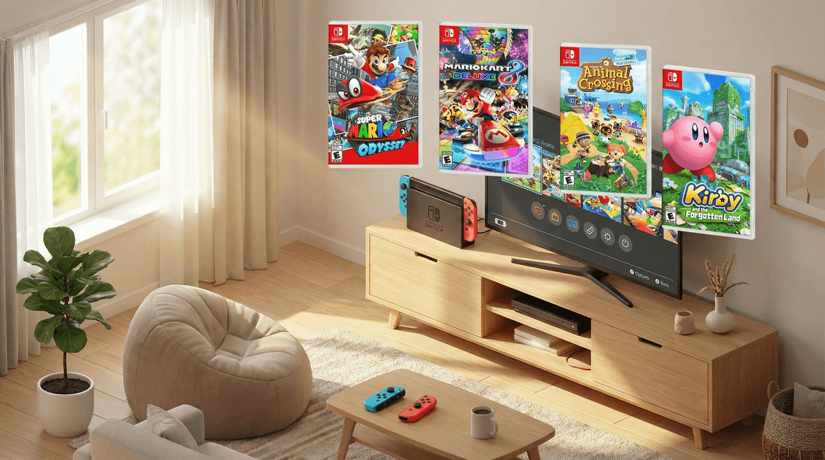 Illustration for 12 Best Nintendo Switch Games for 8 Year Olds (2026)