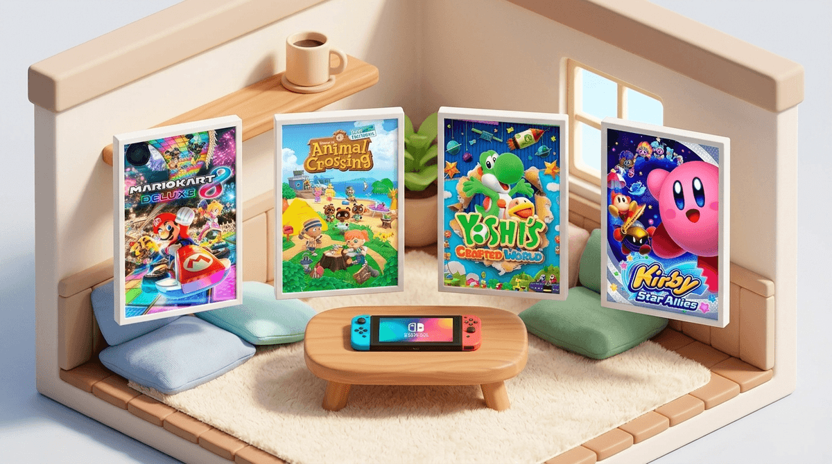 Illustration for Button Mashers to Players: The Best Nintendo Switch Games for Toddlers