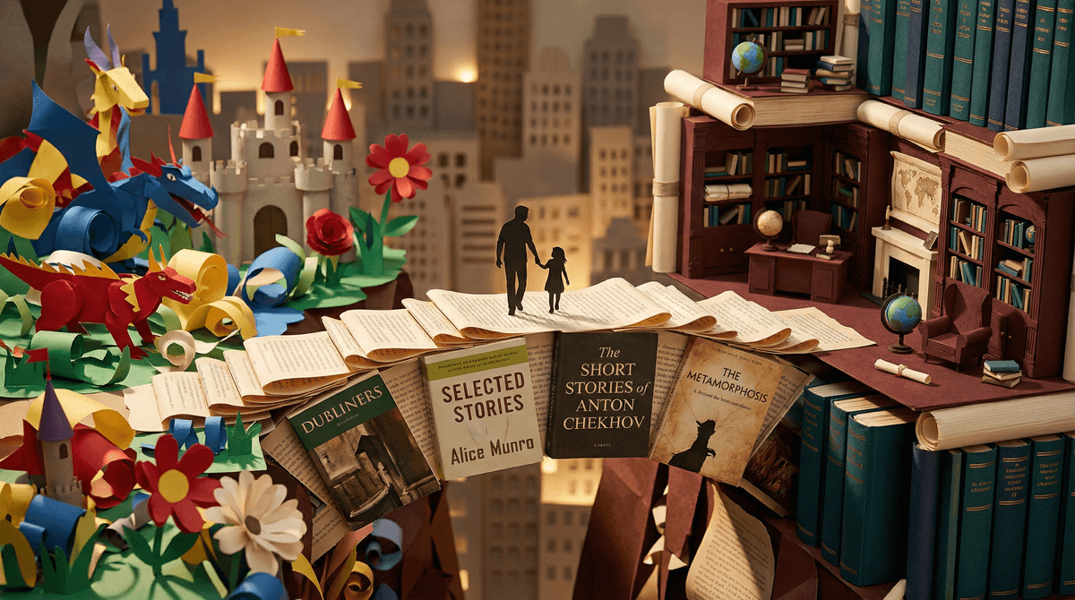 Illustration for Literary Short Stories That Bridge the Gap Between Picture Books and Kafka