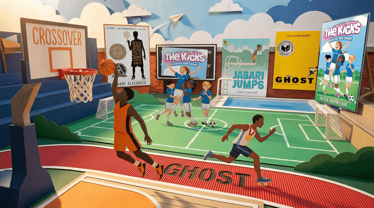 Illustration for Best Sports Books for Kids: Building Character Through Stories of Grit and Teamwork