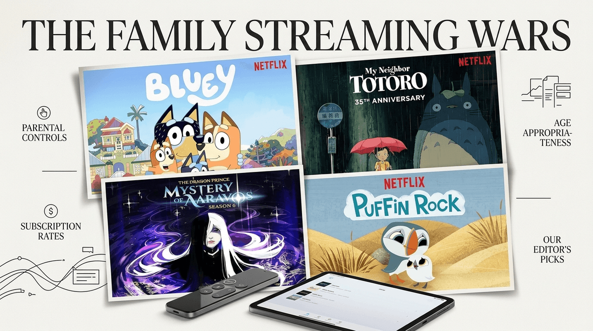 Illustration for Beyond Bluey: Which Streaming Service Actually Wins for Family Night?