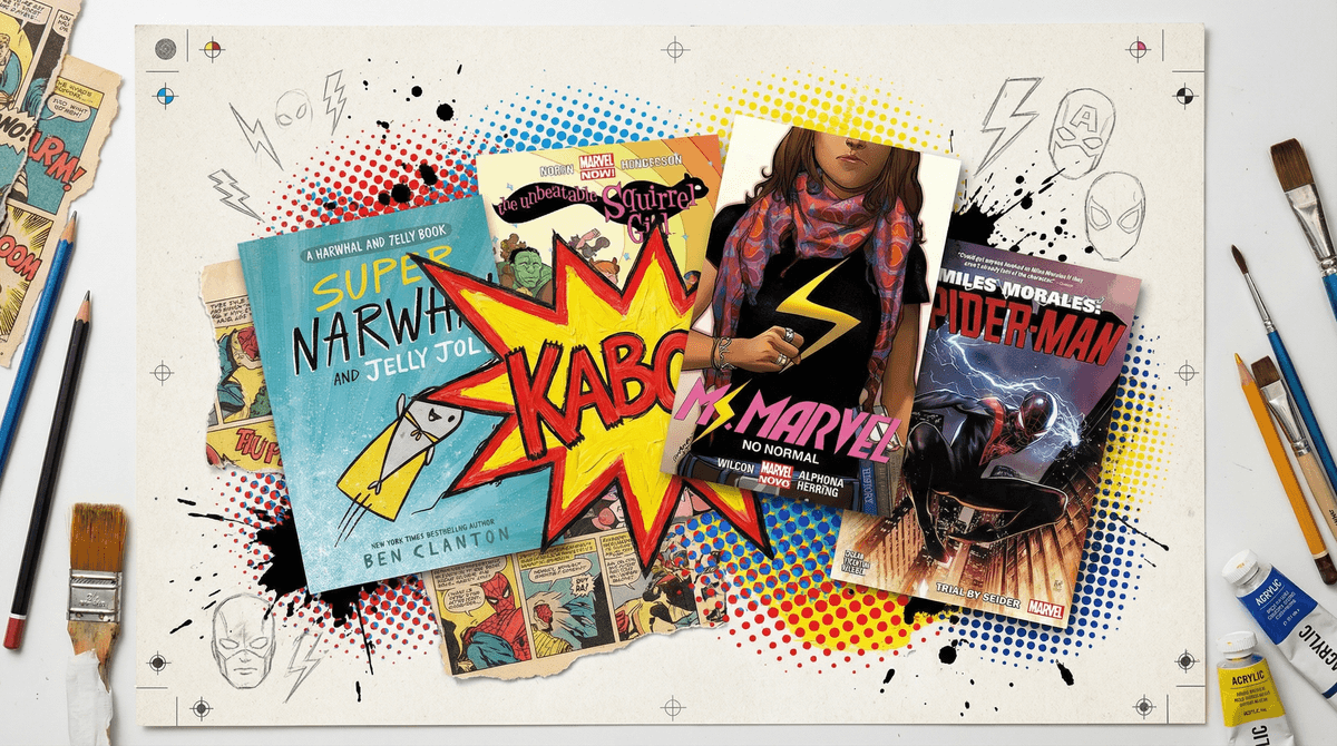 Illustration for The Best Superhero Reading Lists to Build Young Heroes