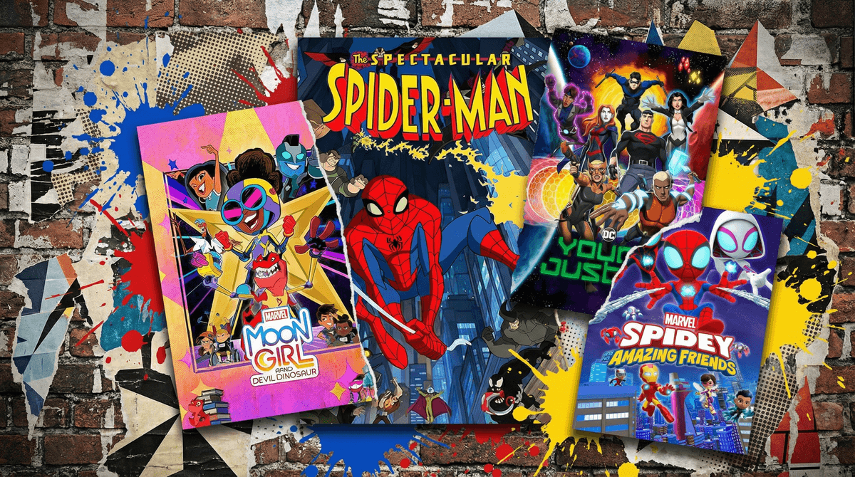 Illustration for 10 Superhero Shows for Younger Fans: Marvel and DC Picks