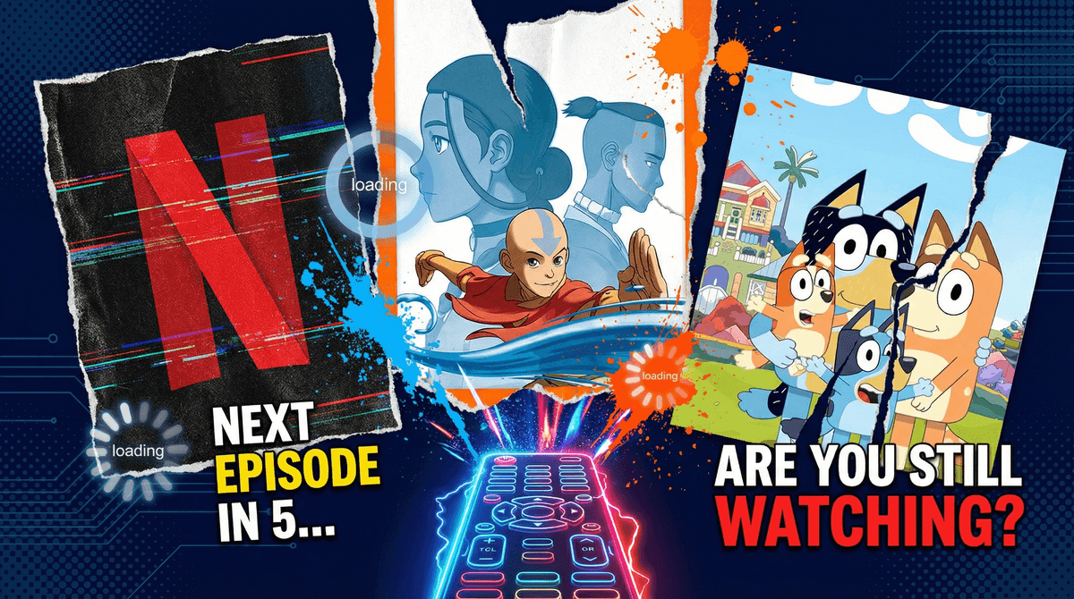 Illustration for Binge-Watching and Kids: When One More Episode Becomes a Problem