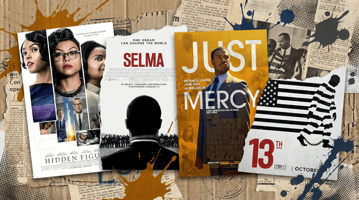 Illustration for Black History Movies About Activism and Justice: A Family Viewing Guide
