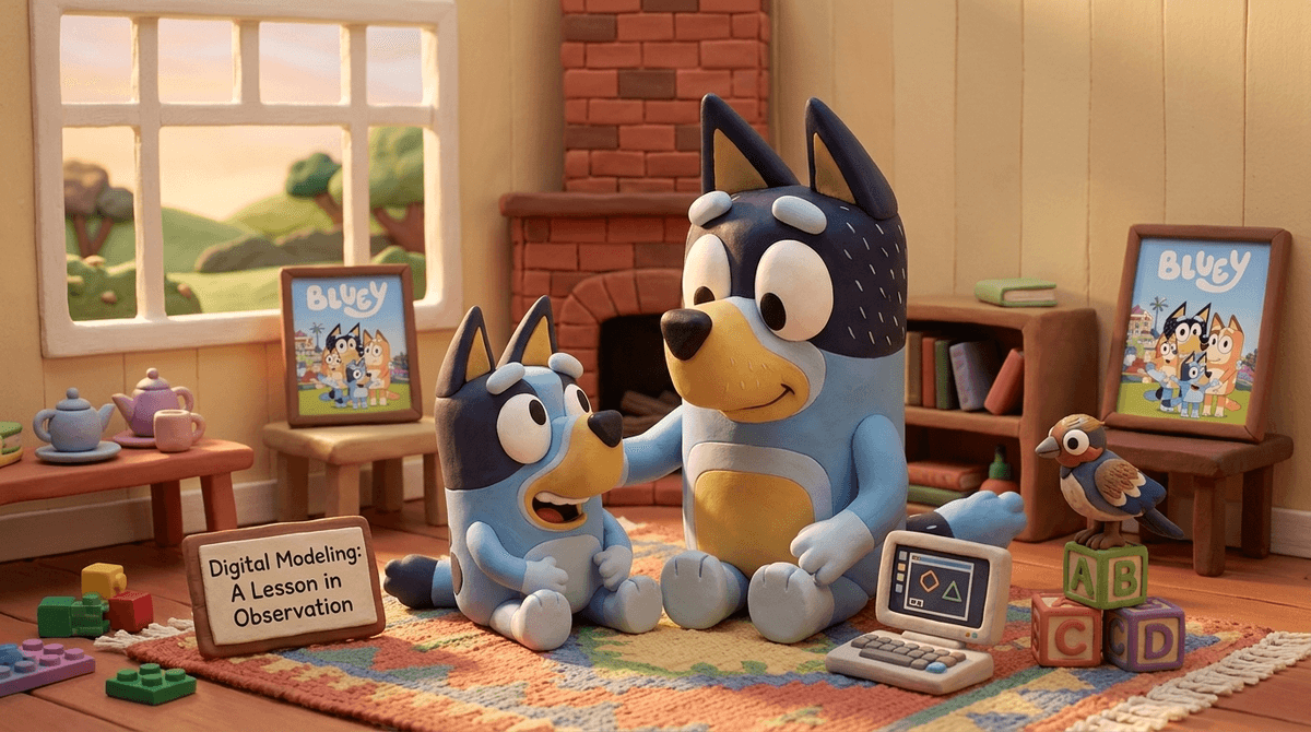 Illustration for Bluey’s ‘Copycat’ Episode: A Parent’s Guide to Grief, Play, and Digital Modeling