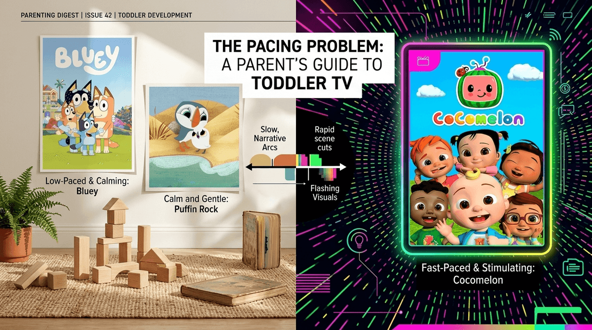 Illustration for Bluey vs. Cocomelon: Why One Inspires Play and the Other Can Trigger Meltdowns