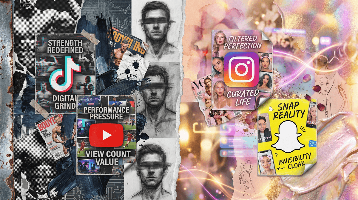Illustration for Body Image Pressures: How Social Media Affects Boys and Girls Differently