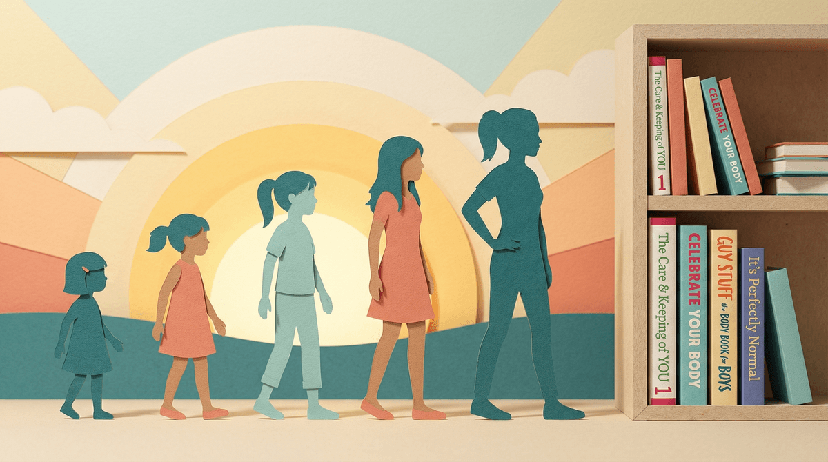 Illustration for Books About Puberty: Navigating The Talk with Age-Appropriate Resources