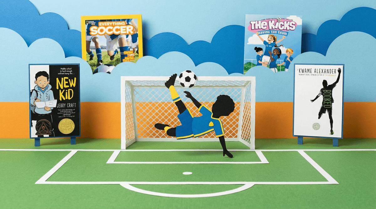 Illustration for Soccer Books That Score Big with 8-9 Year Olds