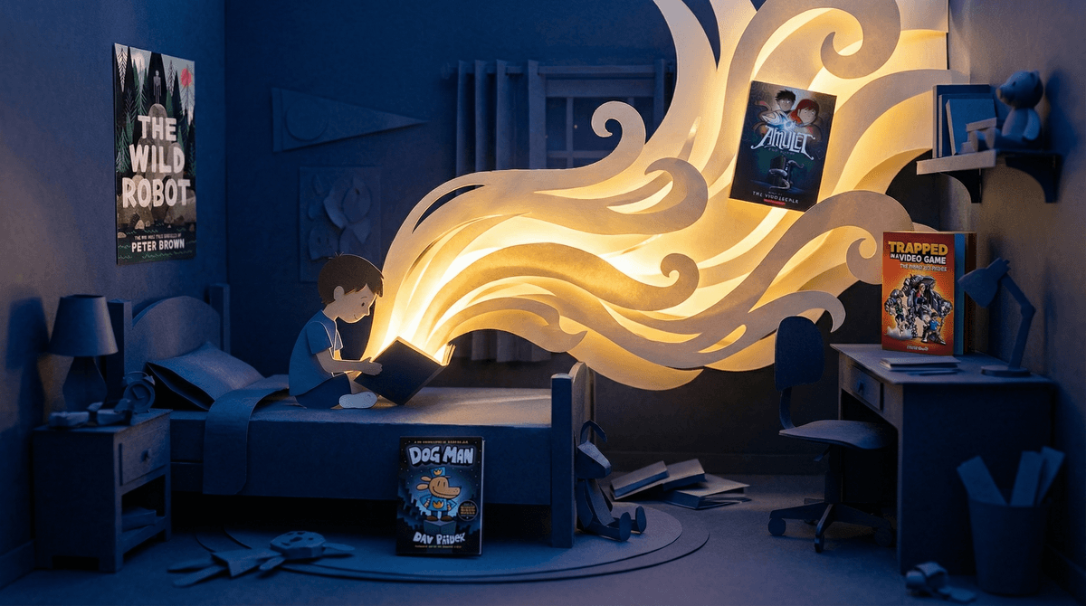 Illustration for Books for Reluctant Readers: Turning 'I Hate Reading' Into 'Just One More Chapter'