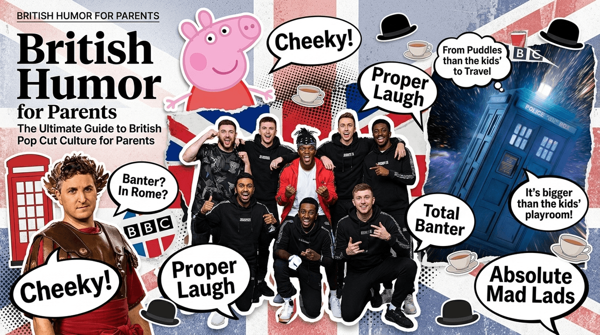 Illustration for From Peppa’s Sass to The Sidemen: Decoding British Humor for Parents