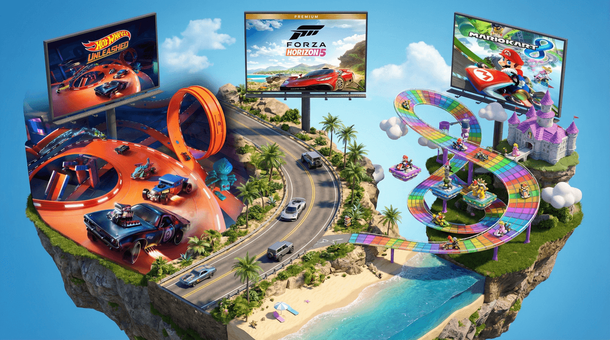 Illustration for Car Racing Games for Kids: Finding the Right Balance Between Speed and Safety