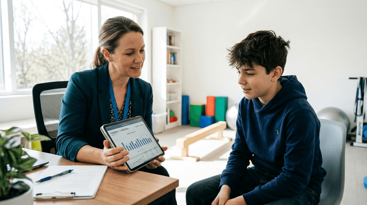 Illustration for Why Your Child's Therapist May Skip High-tech Rehab Gear