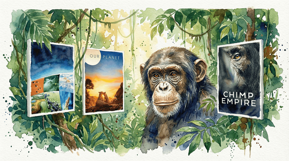 Illustration for Chimp Empire: Nature Documentary or Too Intense for Kids?