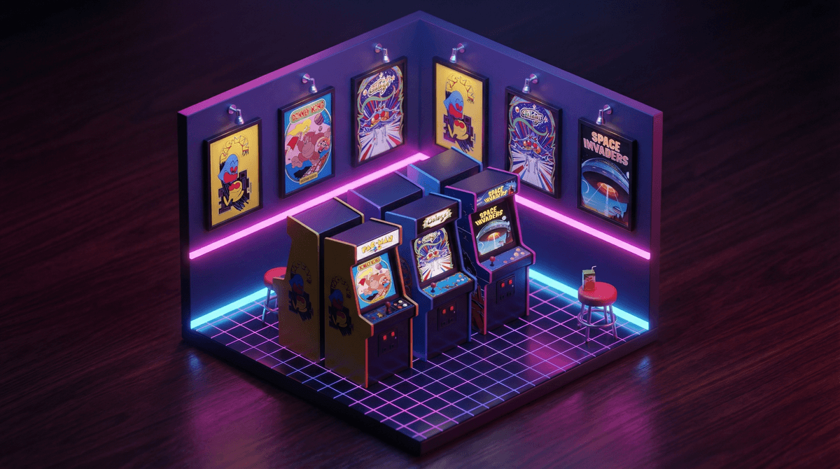 Illustration for Classic Arcade Games: Nostalgia Meets Modern Gaming