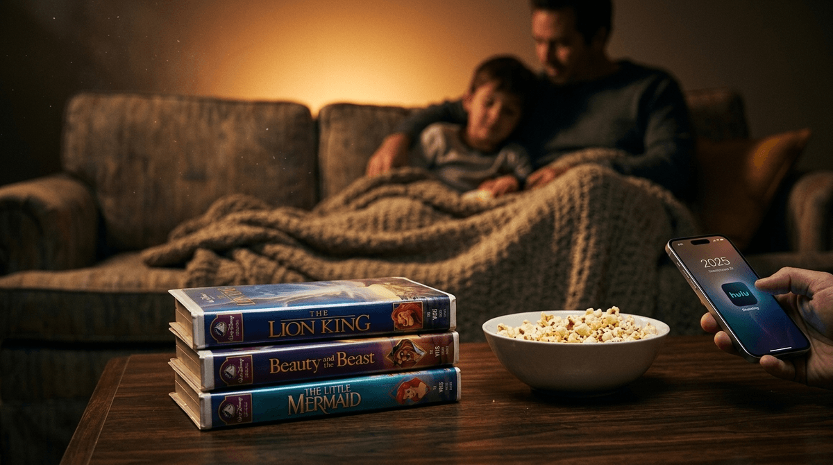 Illustration for Nostalgia vs. Reality: A Parent’s Guide to Classic Disney Movie Night
