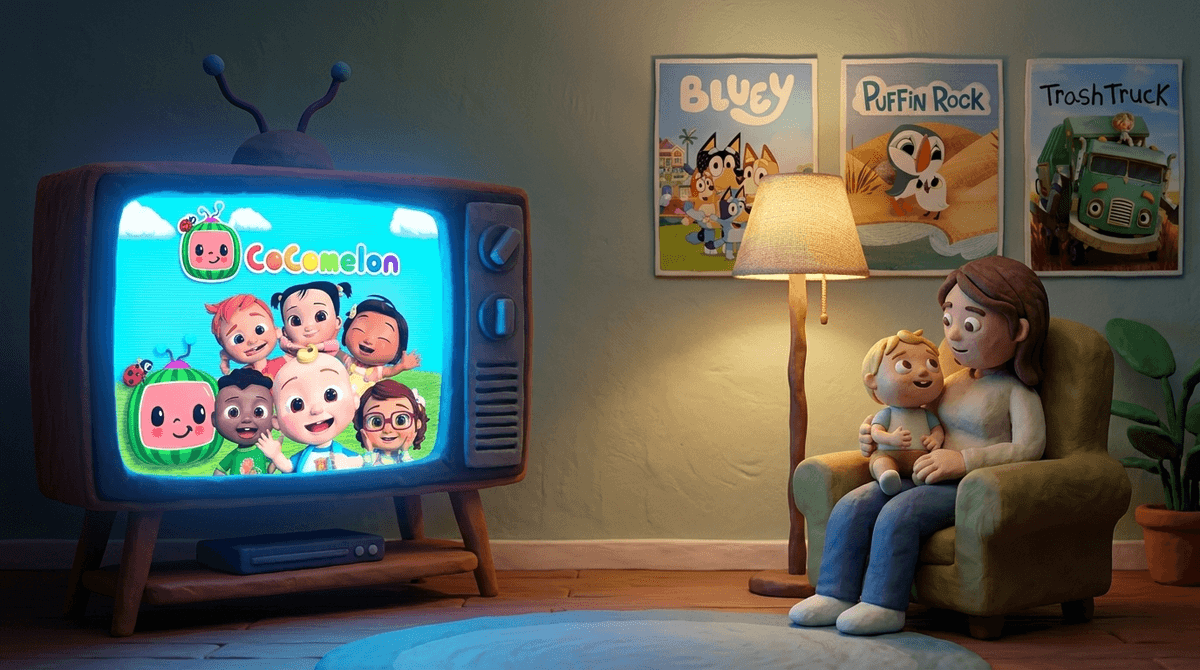 Illustration for The Cocomelon Crack: Why Your Toddler Melts Down When the Credits Roll