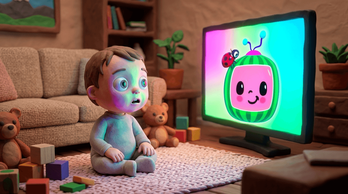 Illustration for The Cocomelon Conundrum: Is Your Toddler Overstimulated?