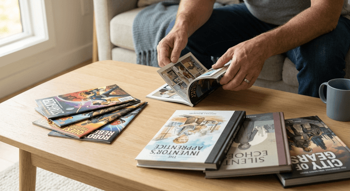 Illustration for Comic Books vs. Graphic Novels: A Parent’s Guide to the 'Real Reading' Debate