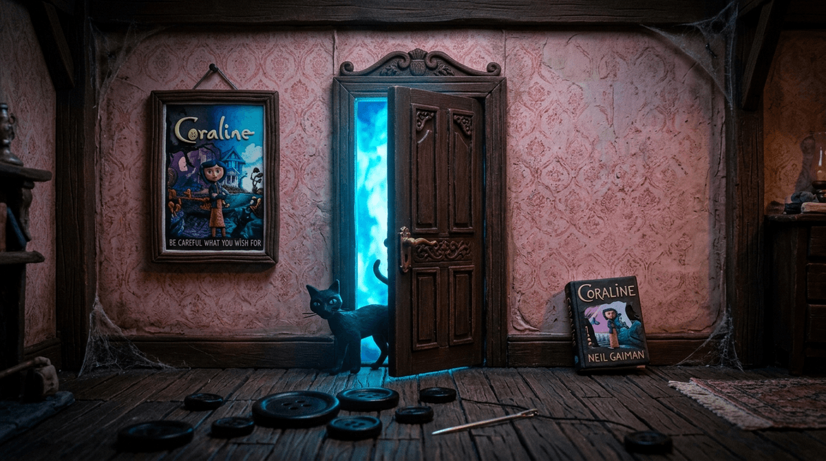 Illustration for Coraline Parents Guide: Is It Too Scary for a 9-Year-Old?