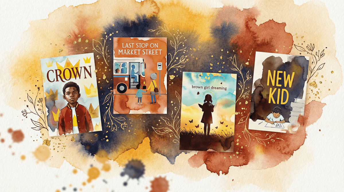 Illustration for Coretta Scott King Award Winners: Building Your Family's Diverse Reading List