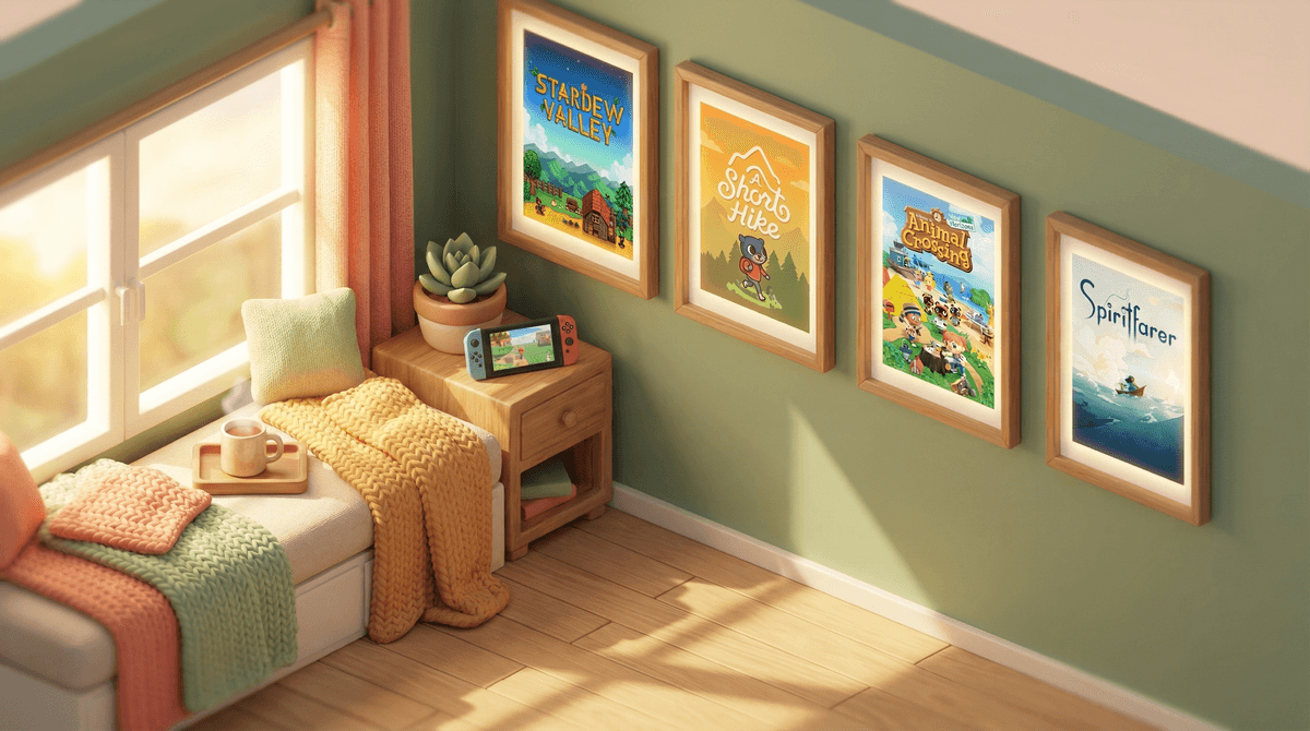 Illustration for Cozy Games: When Gaming Actually Helps Kids Unwind